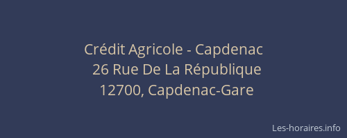 Cr&eacute;dit Agricole - Capdenac