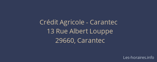 Crédit Agricole - Carantec
