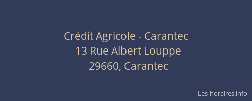 Cr&eacute;dit Agricole - Carantec
