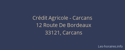 Crédit Agricole - Carcans