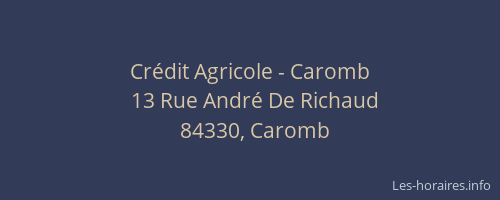Crédit Agricole - Caromb