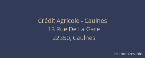 Crédit Agricole - Caulnes