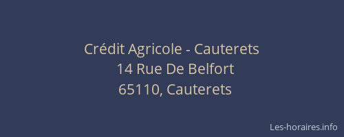 Crédit Agricole - Cauterets