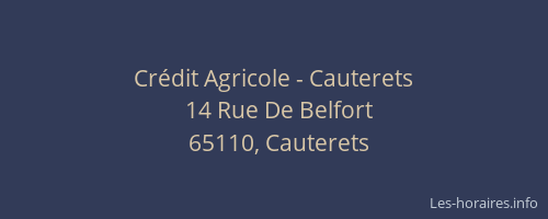 Cr&eacute;dit Agricole - Cauterets