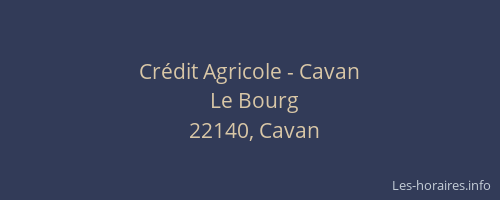Crédit Agricole - Cavan