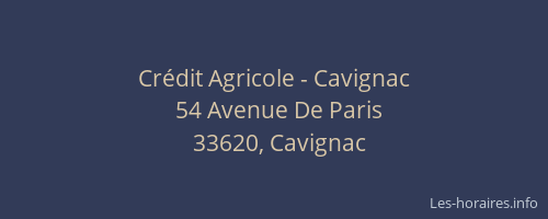 Crédit Agricole - Cavignac