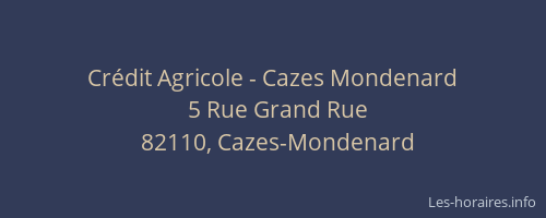 Crédit Agricole - Cazes Mondenard