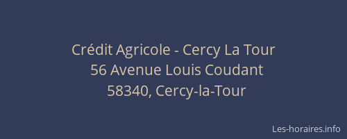 Crédit Agricole - Cercy La Tour