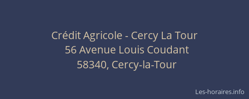 Cr&eacute;dit Agricole - Cercy La Tour