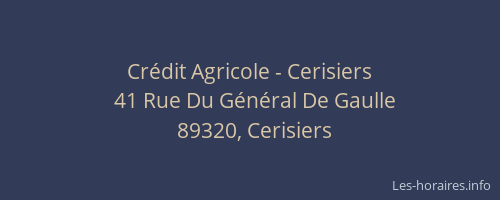 Crédit Agricole - Cerisiers