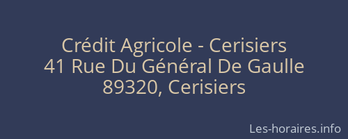 Cr&eacute;dit Agricole - Cerisiers