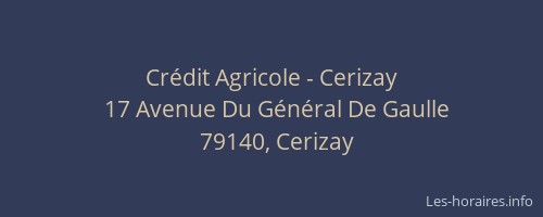 Crédit Agricole - Cerizay