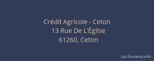 Crédit Agricole - Ceton