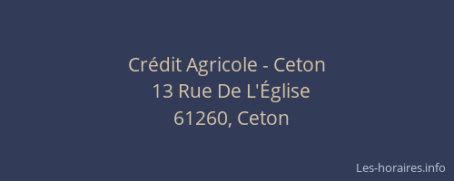Cr&eacute;dit Agricole - Ceton