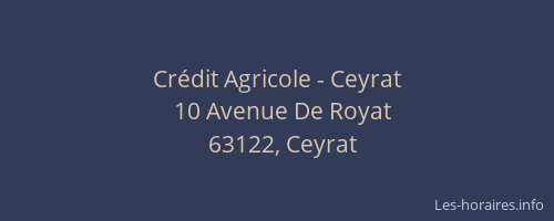 Crédit Agricole - Ceyrat