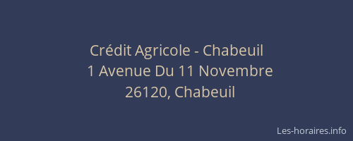 Crédit Agricole - Chabeuil