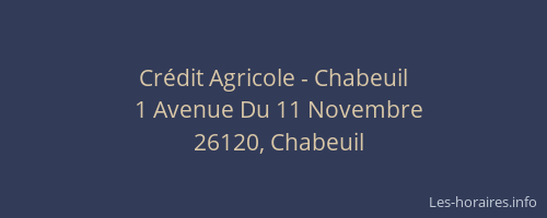 Cr&eacute;dit Agricole - Chabeuil