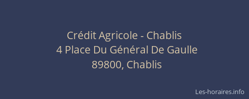 Crédit Agricole - Chablis