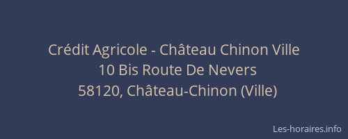 Crédit Agricole - Château Chinon Ville
