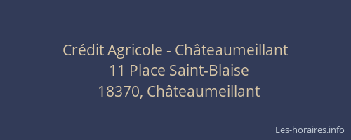 Crédit Agricole - Châteaumeillant