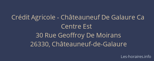 Crédit Agricole - Châteauneuf De Galaure Ca Centre Est