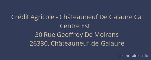 Cr&eacute;dit Agricole - Ch&acirc;teauneuf De Galaure Ca Centre Est