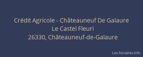 Cr&eacute;dit Agricole - Ch&acirc;teauneuf De Galaure
