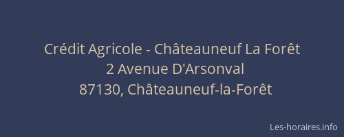 Crédit Agricole - Châteauneuf La Forêt