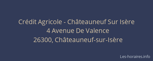 Crédit Agricole - Châteauneuf Sur Isère