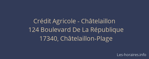 Crédit Agricole - Châtelaillon