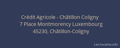 Crédit Agricole - Châtillon Coligny