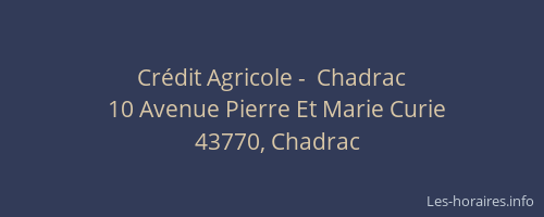 Crédit Agricole -  Chadrac