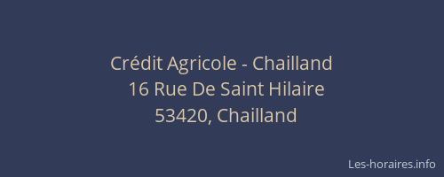 Cr&eacute;dit Agricole - Chailland