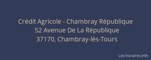 Cr&eacute;dit Agricole - Chambray R&eacute;publique