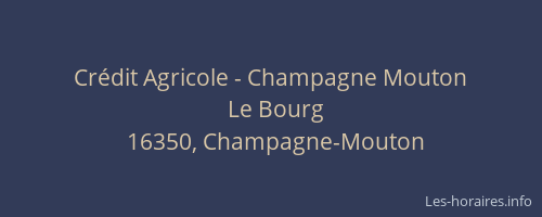 Crédit Agricole - Champagne Mouton
