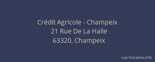 Cr&eacute;dit Agricole - Champeix