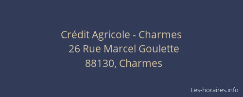 Crédit Agricole - Charmes