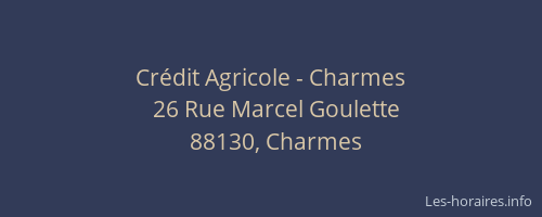 Cr&eacute;dit Agricole - Charmes