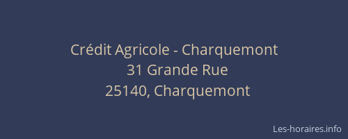 Crédit Agricole - Charquemont