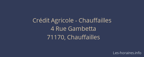 Crédit Agricole - Chauffailles