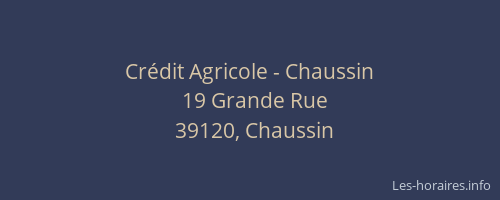 Crédit Agricole - Chaussin