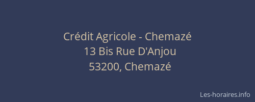 Cr&eacute;dit Agricole - Chemaz&eacute;