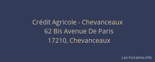 Cr&eacute;dit Agricole - Chevanceaux