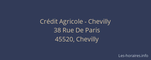 Crédit Agricole - Chevilly