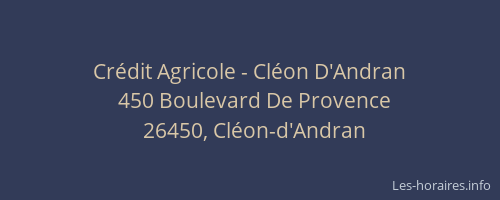 Crédit Agricole - Cléon D'Andran