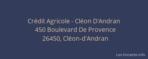 Cr&eacute;dit Agricole - Cl&eacute;on D'Andran