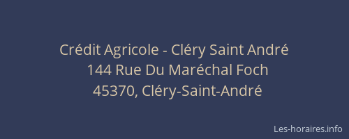 Crédit Agricole - Cléry Saint André