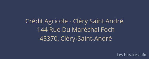 Cr&eacute;dit Agricole - Cl&eacute;ry Saint Andr&eacute;