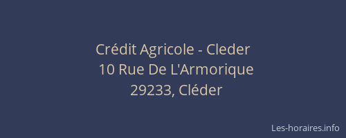 Cr&eacute;dit Agricole - Cleder