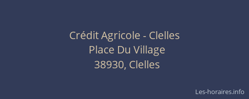 Crédit Agricole - Clelles